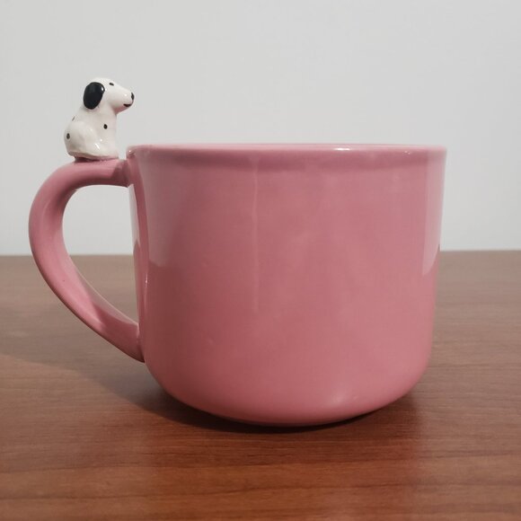 Dog's Life Coffee Mug Pink Stoneware Harvest Green Studio England - Picture 2 of 7